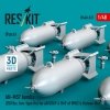 RESKIT RS48-0537 AN-M57 bombs (250 lbs, box-type fin) for all USAF & RAF of WW2 & Korean War (8 pcs) (3D Printed) 1/48